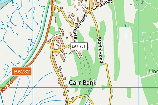 LA7 7JT map - OS VectorMap District (Ordnance Survey)