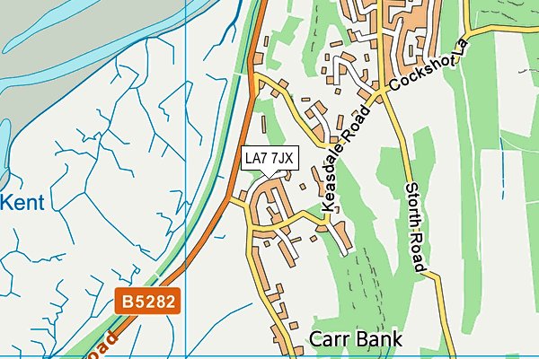 LA7 7JX map - OS VectorMap District (Ordnance Survey)