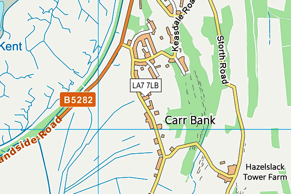 LA7 7LB map - OS VectorMap District (Ordnance Survey)