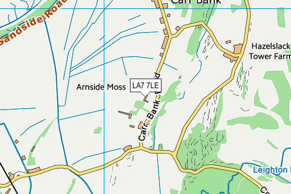 LA7 7LE map - OS VectorMap District (Ordnance Survey)