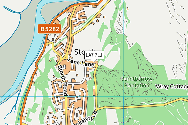 LA7 7LJ map - OS VectorMap District (Ordnance Survey)