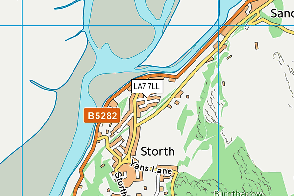 LA7 7LL map - OS VectorMap District (Ordnance Survey)