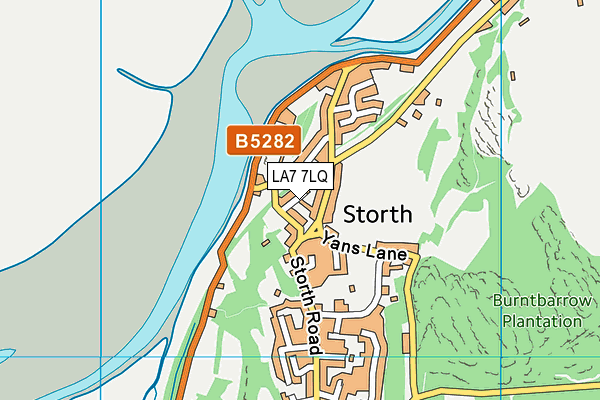 LA7 7LQ map - OS VectorMap District (Ordnance Survey)