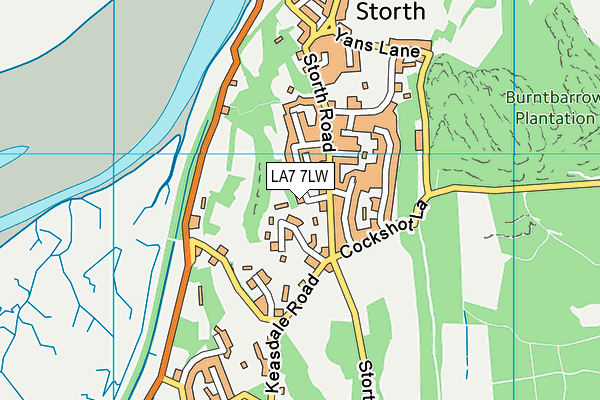 LA7 7LW map - OS VectorMap District (Ordnance Survey)