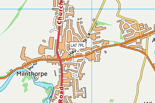 LA7 7PL map - OS VectorMap District (Ordnance Survey)