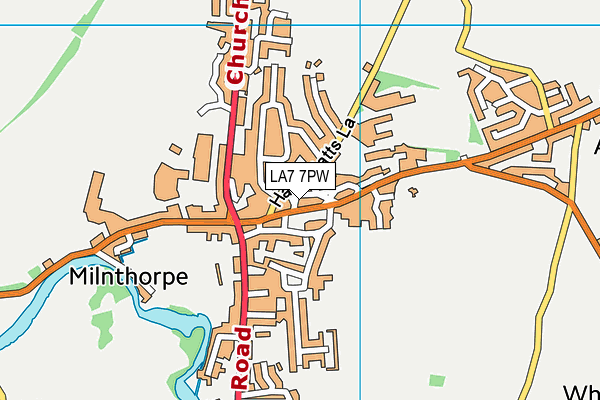 LA7 7PW map - OS VectorMap District (Ordnance Survey)