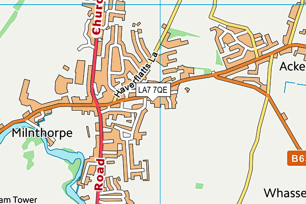 LA7 7QE map - OS VectorMap District (Ordnance Survey)