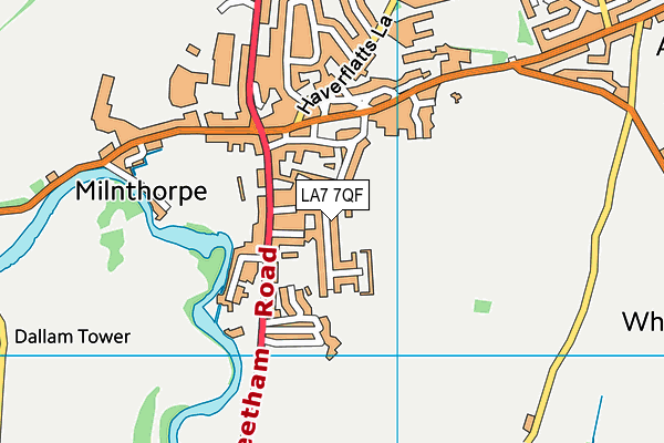 Milnthorpe Primary School map (LA7 7QF) - OS VectorMap District (Ordnance Survey)