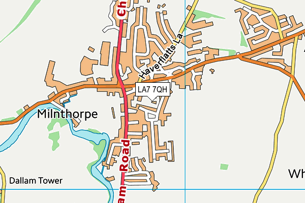 LA7 7QH map - OS VectorMap District (Ordnance Survey)