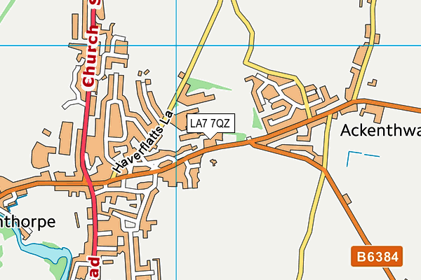 LA7 7QZ map - OS VectorMap District (Ordnance Survey)