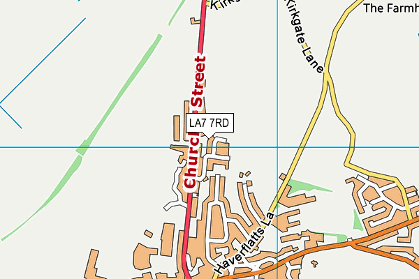 LA7 7RD map - OS VectorMap District (Ordnance Survey)
