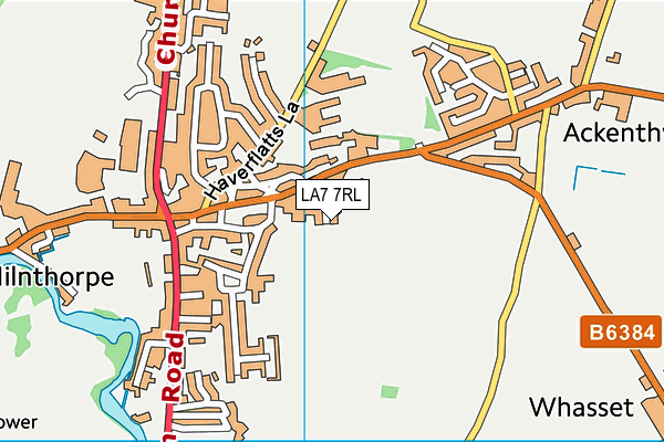 LA7 7RL map - OS VectorMap District (Ordnance Survey)