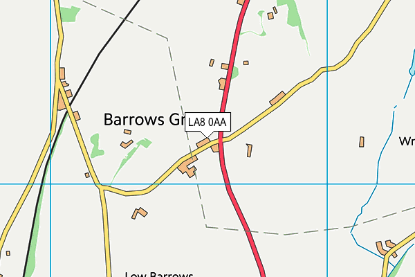 LA8 0AA map - OS VectorMap District (Ordnance Survey)