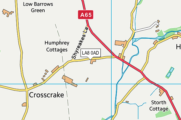 LA8 0AD map - OS VectorMap District (Ordnance Survey)