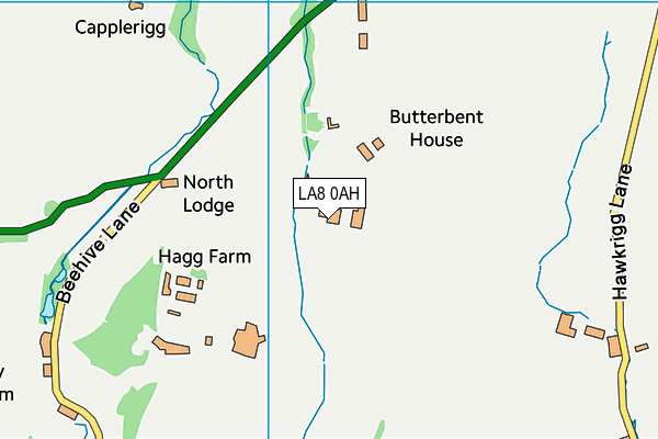 LA8 0AH map - OS VectorMap District (Ordnance Survey)