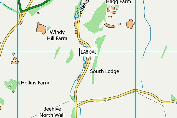 LA8 0AJ map - OS VectorMap District (Ordnance Survey)