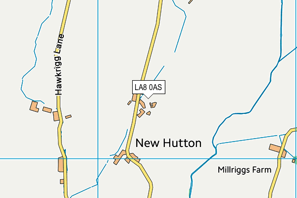 LA8 0AS map - OS VectorMap District (Ordnance Survey)