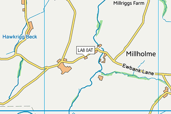 LA8 0AT map - OS VectorMap District (Ordnance Survey)