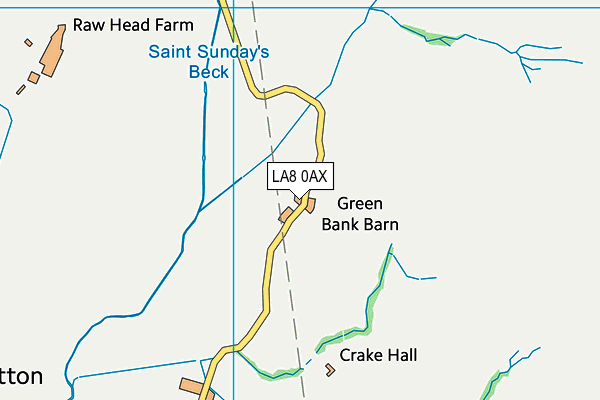 LA8 0AX map - OS VectorMap District (Ordnance Survey)