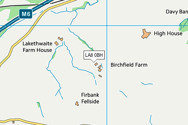 LA8 0BH map - OS VectorMap District (Ordnance Survey)