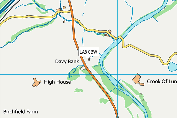 LA8 0BW map - OS VectorMap District (Ordnance Survey)
