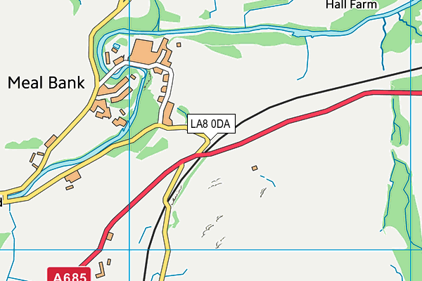 LA8 0DA map - OS VectorMap District (Ordnance Survey)