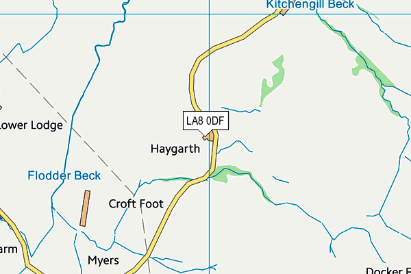 LA8 0DF map - OS VectorMap District (Ordnance Survey)