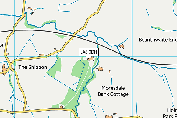 LA8 0DH map - OS VectorMap District (Ordnance Survey)
