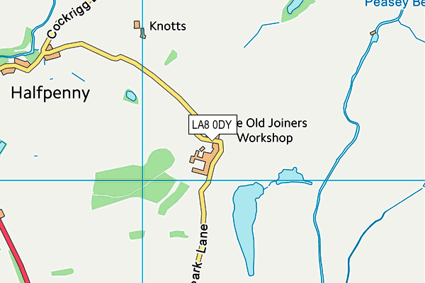 LA8 0DY map - OS VectorMap District (Ordnance Survey)