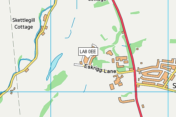LA8 0EE map - OS VectorMap District (Ordnance Survey)