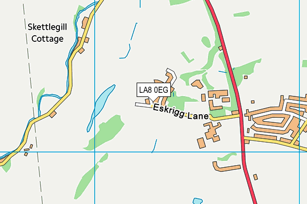 LA8 0EG map - OS VectorMap District (Ordnance Survey)
