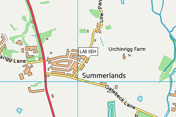 LA8 0EH map - OS VectorMap District (Ordnance Survey)
