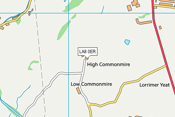 LA8 0ER map - OS VectorMap District (Ordnance Survey)