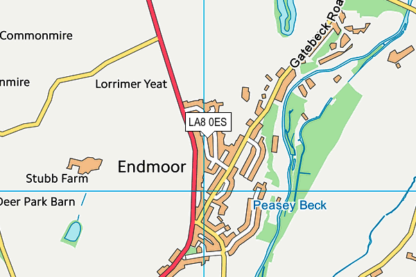 LA8 0ES map - OS VectorMap District (Ordnance Survey)