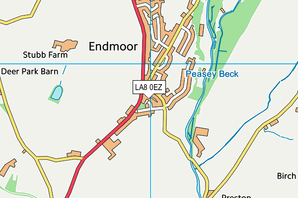 LA8 0EZ map - OS VectorMap District (Ordnance Survey)