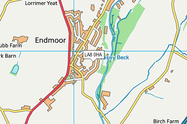 LA8 0HA map - OS VectorMap District (Ordnance Survey)
