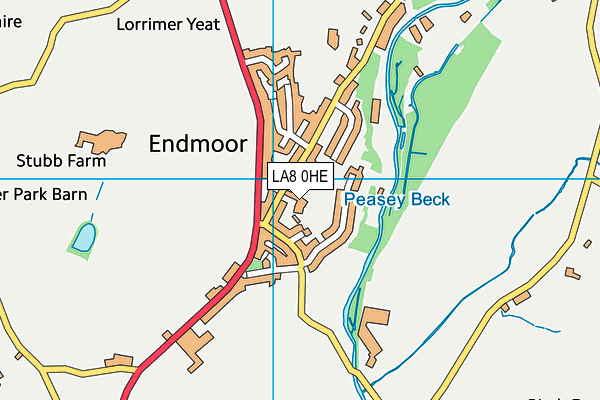 LA8 0HE map - OS VectorMap District (Ordnance Survey)