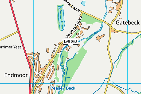 LA8 0HJ map - OS VectorMap District (Ordnance Survey)