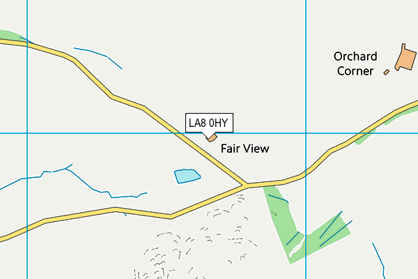 LA8 0HY map - OS VectorMap District (Ordnance Survey)