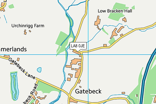LA8 0JE map - OS VectorMap District (Ordnance Survey)
