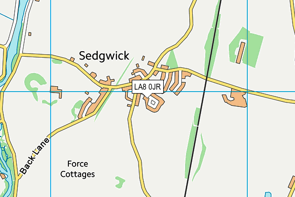 LA8 0JR map - OS VectorMap District (Ordnance Survey)