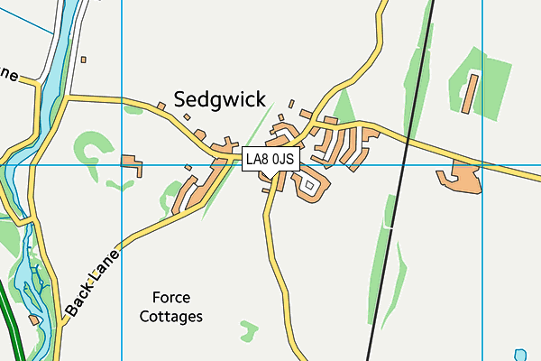 LA8 0JS map - OS VectorMap District (Ordnance Survey)