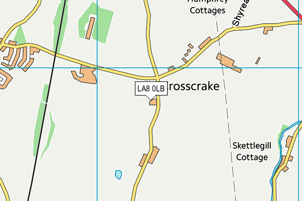 Crosscrake C Of E School map (LA8 0LB) - OS VectorMap District (Ordnance Survey)