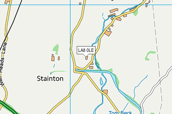 LA8 0LE map - OS VectorMap District (Ordnance Survey)
