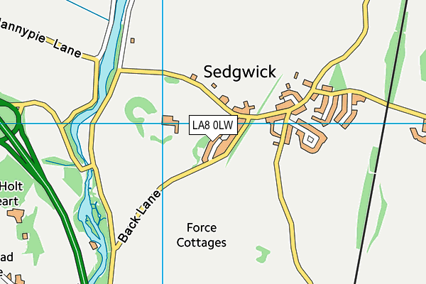 LA8 0LW map - OS VectorMap District (Ordnance Survey)