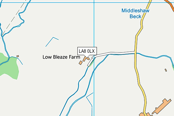 LA8 0LX map - OS VectorMap District (Ordnance Survey)