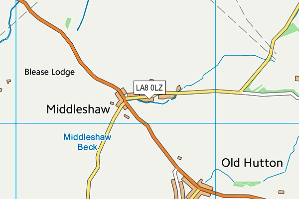 LA8 0LZ map - OS VectorMap District (Ordnance Survey)