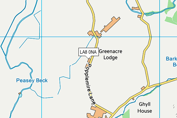 LA8 0NA map - OS VectorMap District (Ordnance Survey)