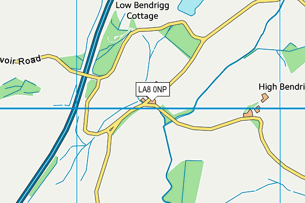 LA8 0NP map - OS VectorMap District (Ordnance Survey)