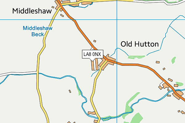 LA8 0NX map - OS VectorMap District (Ordnance Survey)